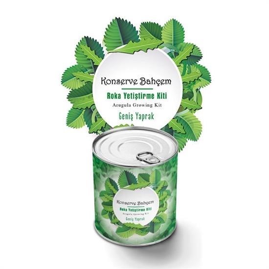 shop® Konserve Bahçem Evde Konservede İri Yapraklı Roka Yetiştirme Kiti