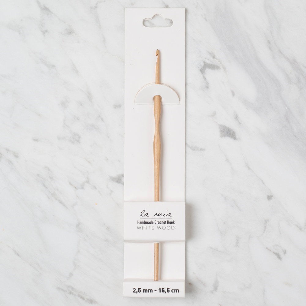 La Mia Whitewood 2.5 mm 15.5 cm Ahşap Yün Tığ