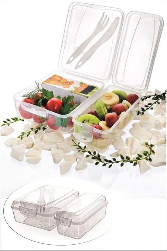 shop® Takeaway Ergonomik Asorti Çatal Bıçaklı Pratik Yoğurt Saklama Kabı