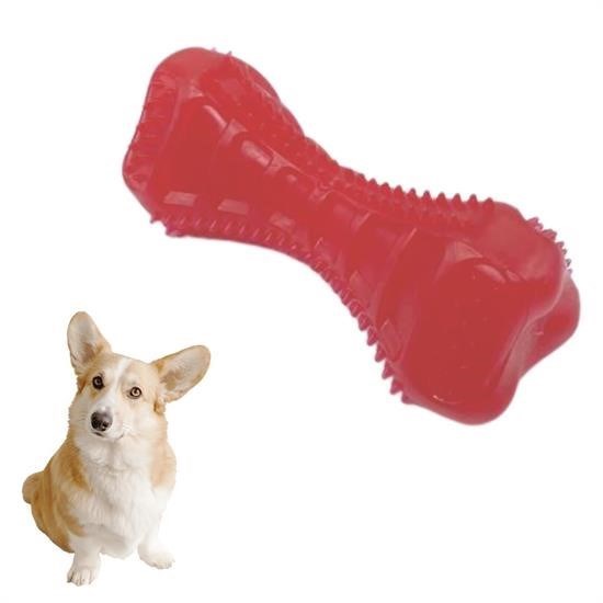 shop® Köpekler İçin Diş Kaşıma Oyuncağı Tırtıklı Yapıda Plastik Dumbell