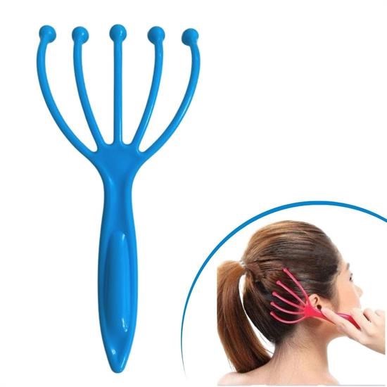 shop® Çok Fonksiyonlu 5 Uçlu Bilyeli Baş Boyun Bacak Kol Masaj Alet Rahatlatıcı Kafa Masaj Aparatı