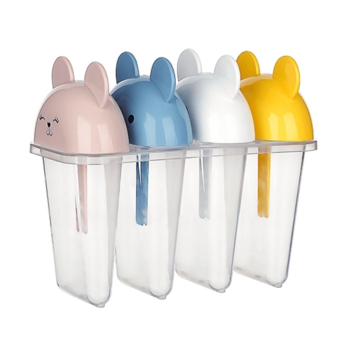 shop® 4'lü Kolay Şekillendirici Sevimli Çocuk Meybuz   Dondurma Kalıbı AP-9179