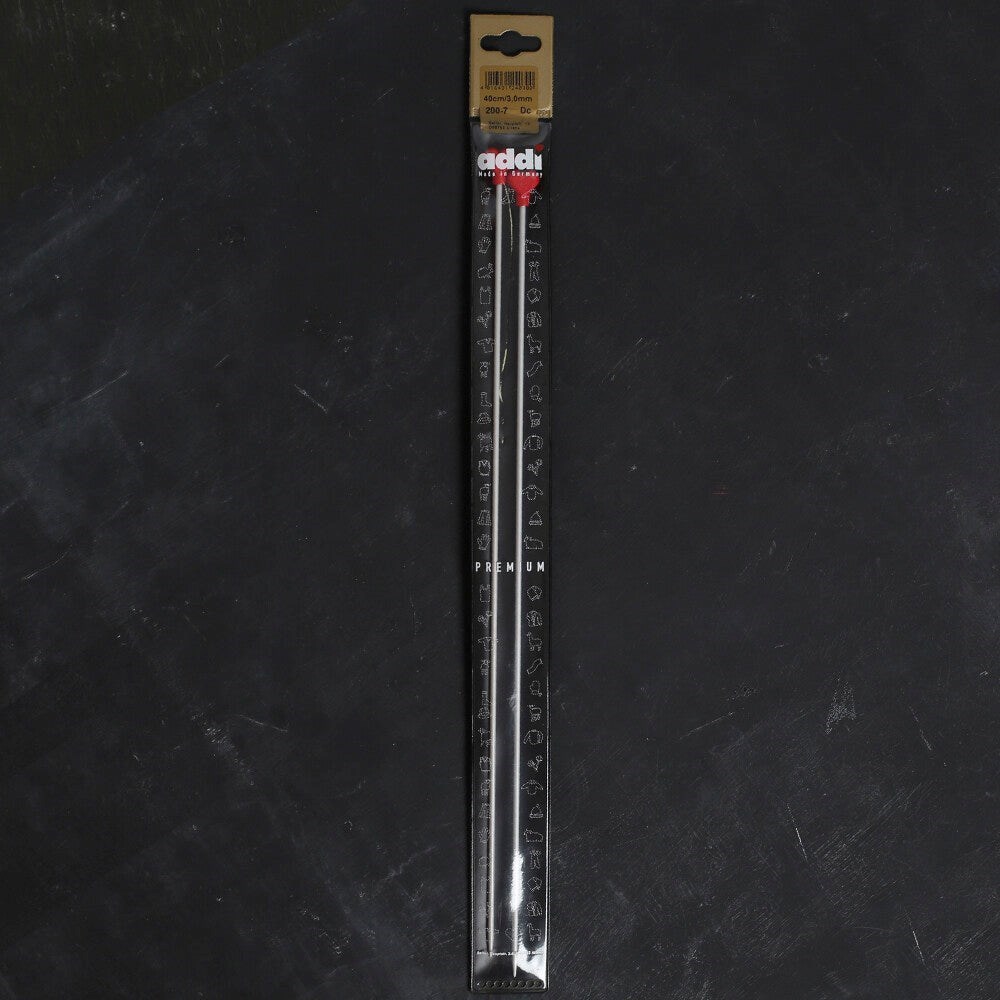 ADDI KALPLİ 3MM 40CM KLASİK ALÜMİNYUM ÖRGÜ ŞİŞİ - 