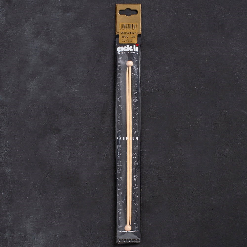 Addi Premium 3,5mm 25cm Bambu Örgü Şişi - 5007025-