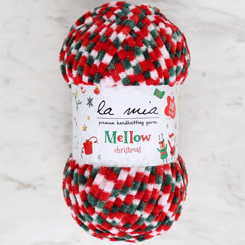 La Mia Mellow Christmas Gümüş simli El Örgü İpi - 