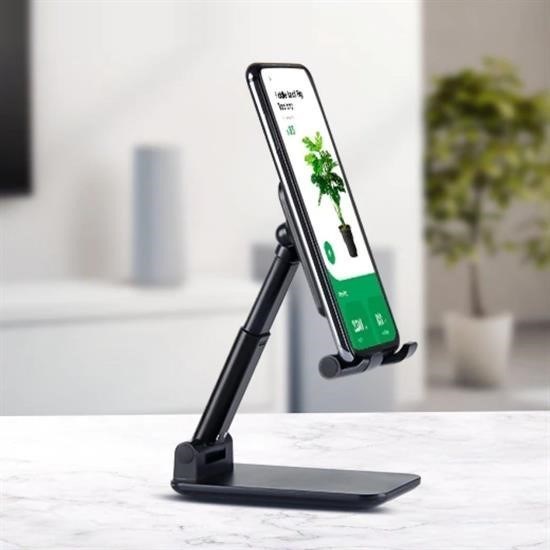 shop® Siyah Aynalı Cep Telefonu Sabitleyici Stand Katlanabilir Ayarlanabilir Telefon Standı
