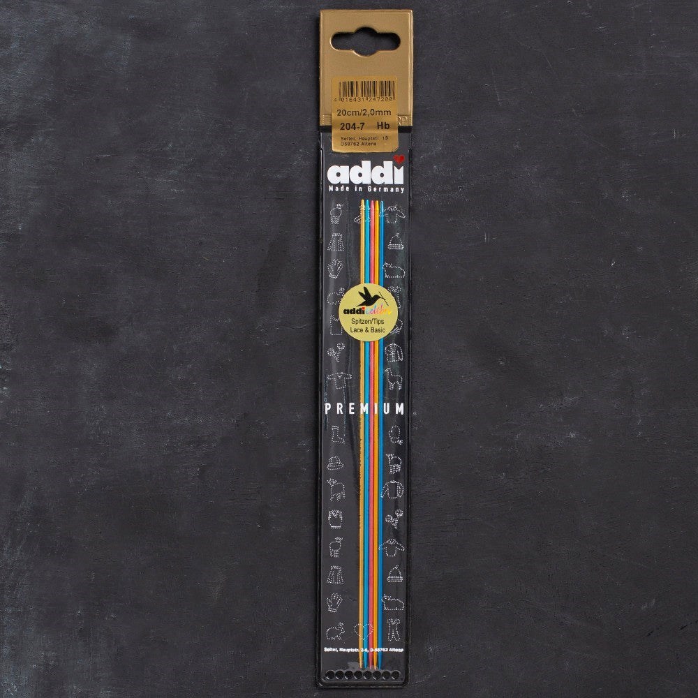 Addi Colibri 2mm 20cm Renkli Çorap Şişi - 204-7