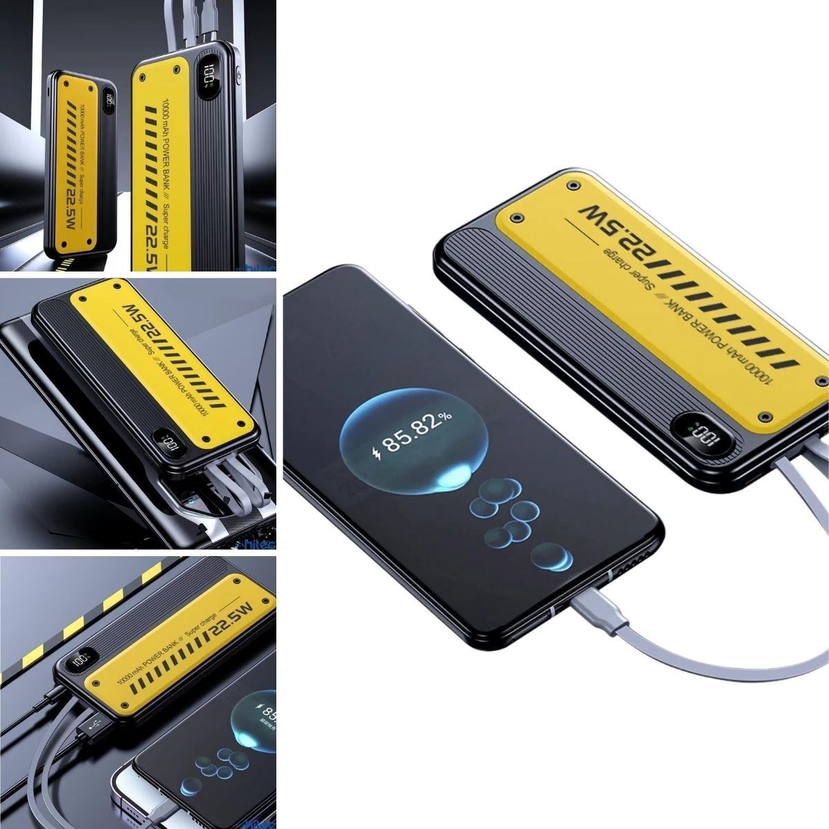shop® 10000 mAh Hızlı Şarj Özellikli Aynı Anda 4 Cihazı Şarj Edebilen Powerbank