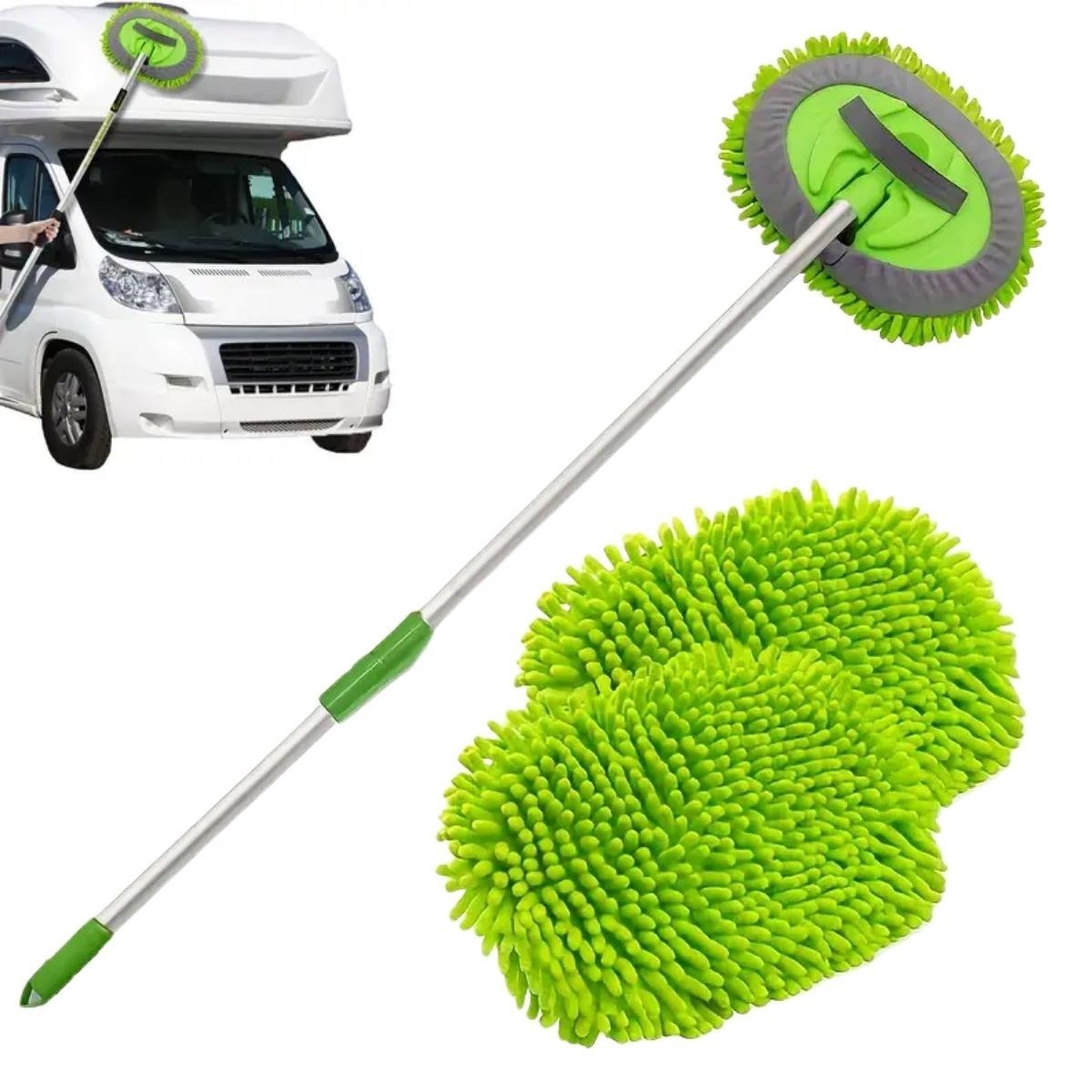 shop® Yedek Mikrofiber Bezli Oto Yıkama Mop Seti