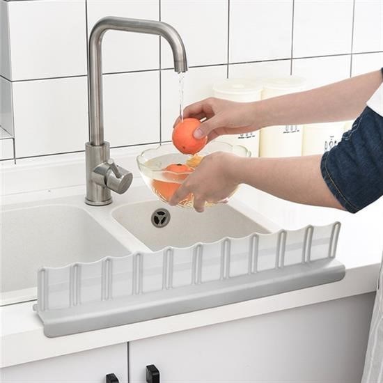 shop® Vantuzlu Kauçuk Sıvı Su Sızdırmaz  Mutfak Banyo Duş Bariyeri Lavabo Kenar Tutucu Set
