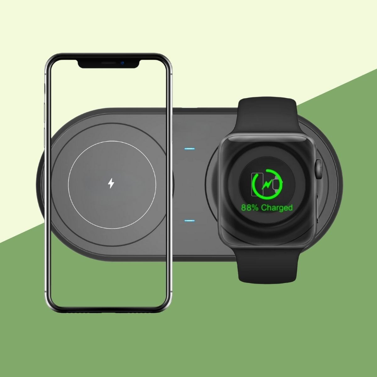 shop® 2si 1arada Kablosuz Saat,Kulaklık ve Telefon Hızlı Şarj Etme Aparatı