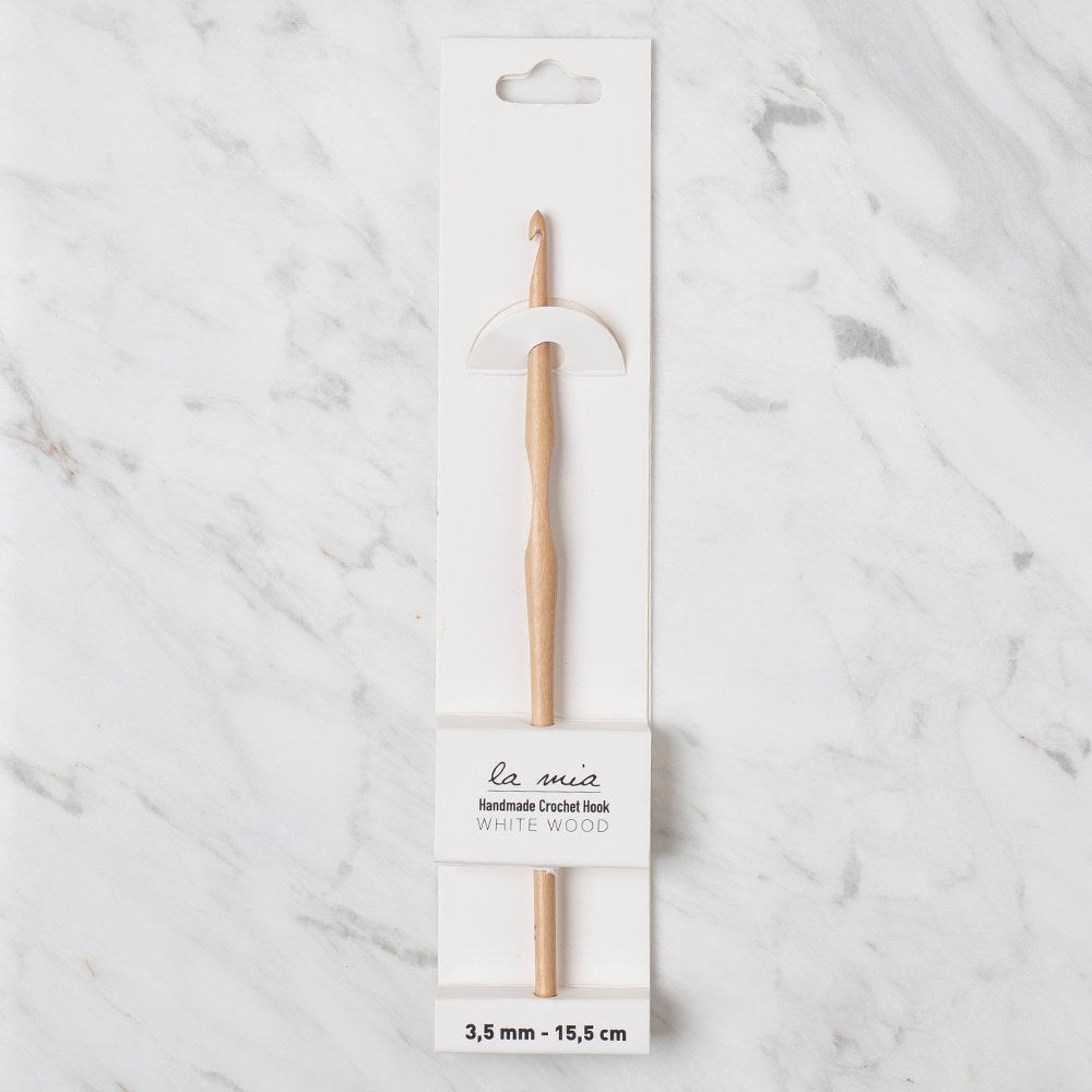 La Mia Whitewood 3.5 mm 15.5 cm Ahşap Yün Tığ