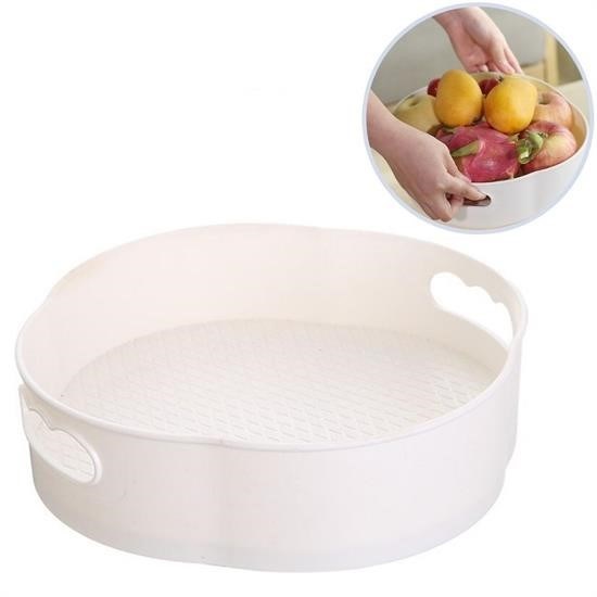 shop® 360 Derece Dönebilen Mekanizmalı Yuvarlak Tepsi Formlu Sunum ve Servis Organizer Tablası
