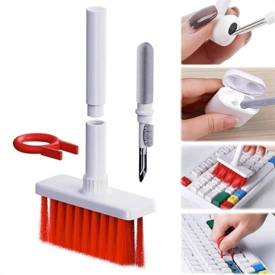 shop® Çok Amaçlı Kırmızı Hassas Fırça Başlıklı  Bilgisayar Laptop Temizleme Fırçası