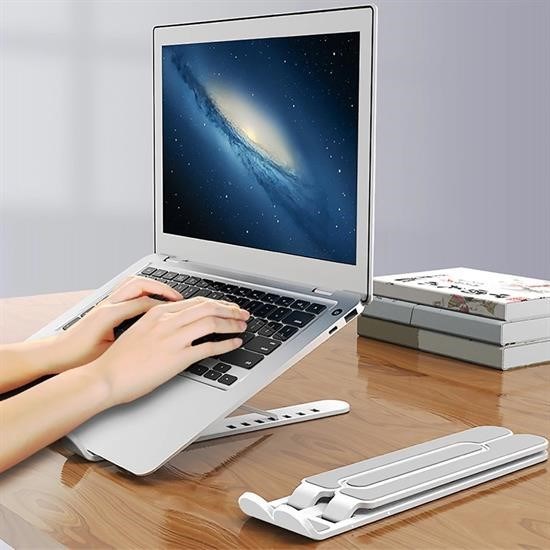 shop® Ayarlanabilir Plastik Dizüstü Destek Tabanı Katlanabilir Taşınabilir Laptop Sehpası Yükselti