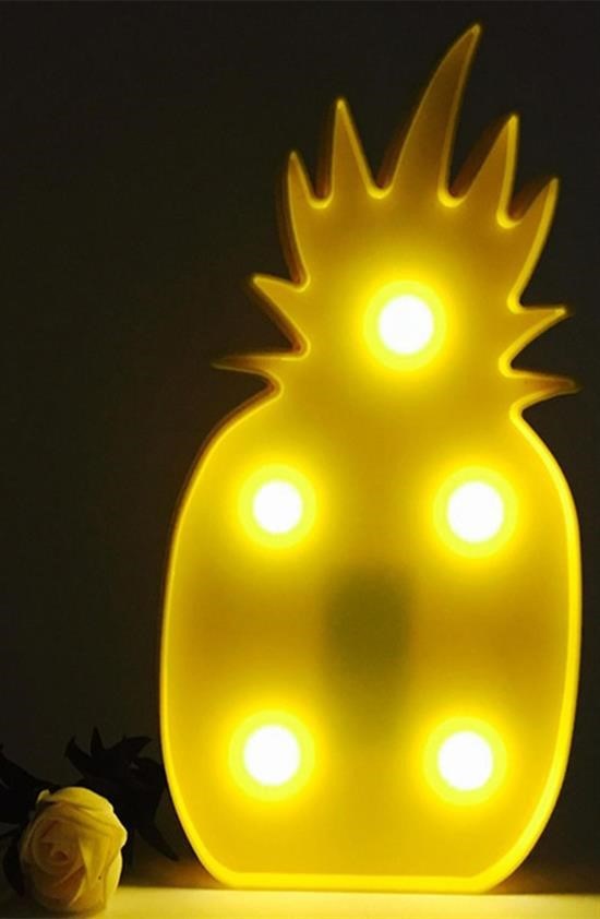 shop® Ananas Şeklinde Ledli Dekoratif Eğlenceli Çocuk Gece Lambası