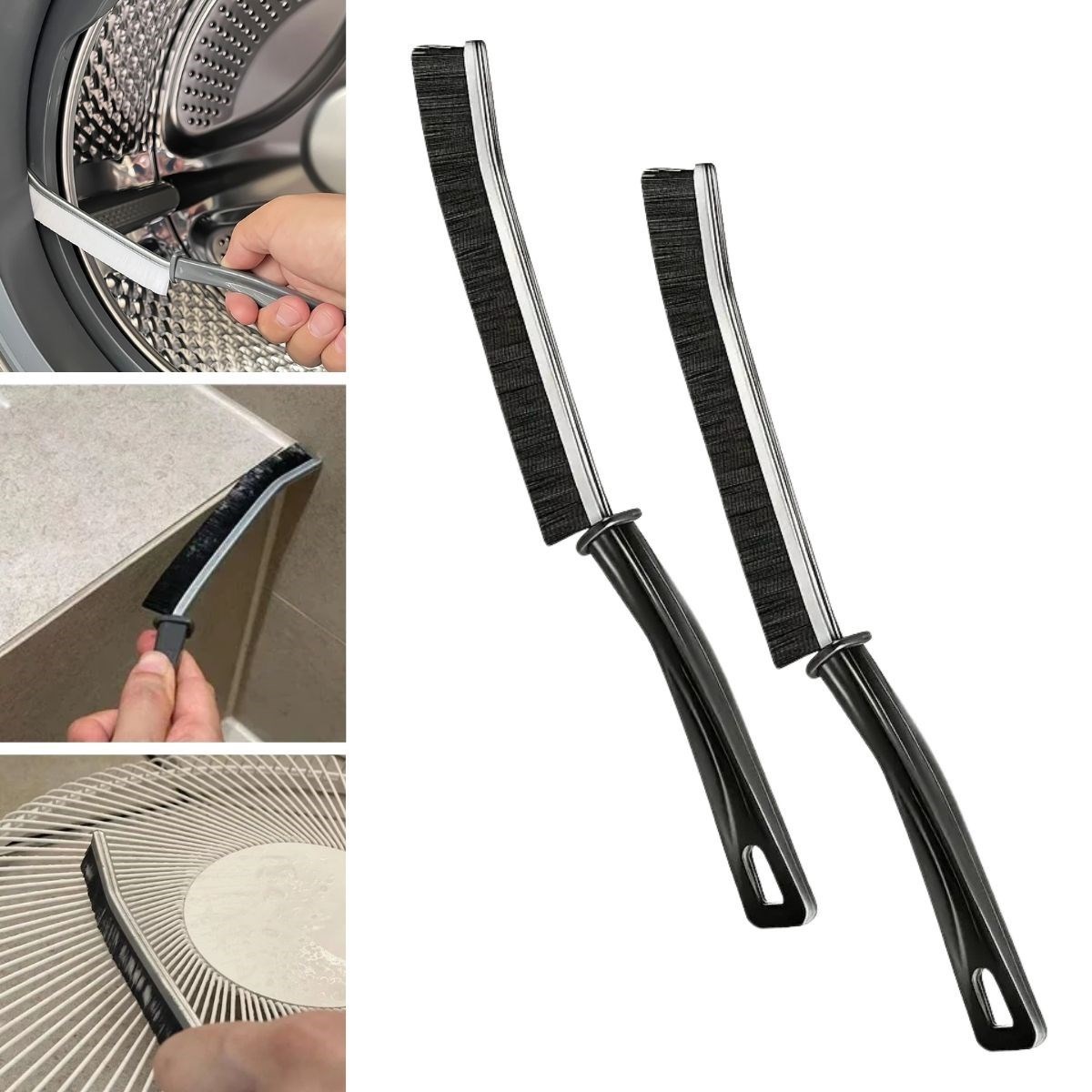 shop® 2li Çok Amaçlı Multi Ince Temizlik Fırçası Derz Arası Banyo Mutfak Lavabo Detay Temizleme Fırçası