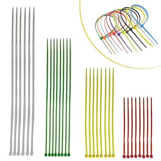 shop® 30 Parça Plastik Kablo Kelepçe Seti Kablo Düzenleyici Bağlama Bantları