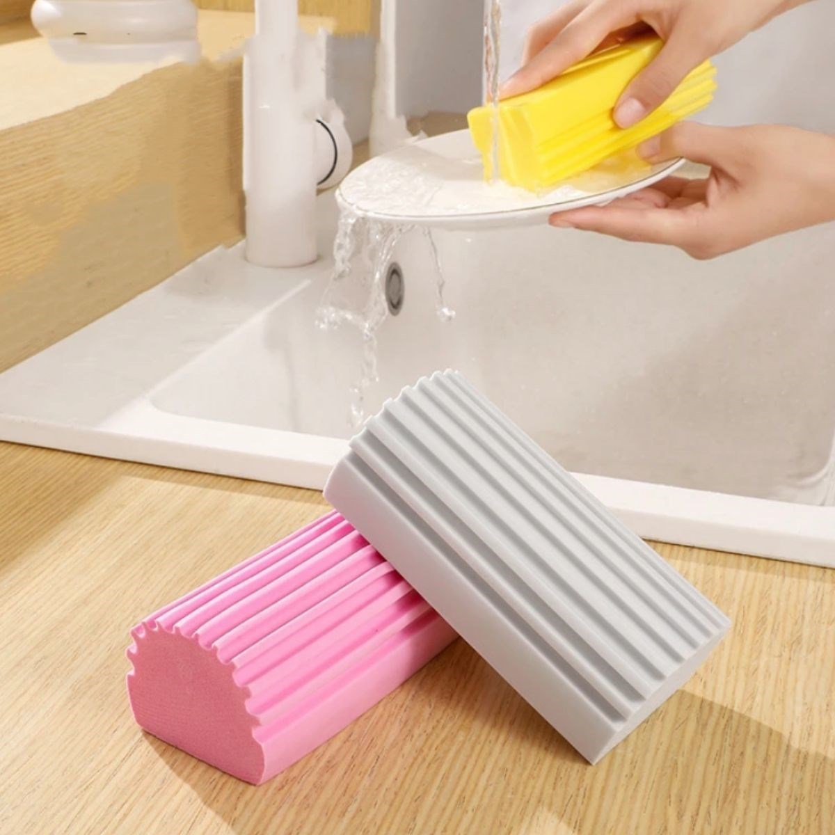 shop® Nemli Silgi Süngeri Banyo,Mutfak ve Araba İçin Temizlik Süngeri