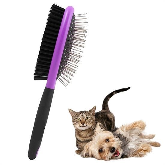 shop Çok Amaçlı Çift Taraflı Kolay Evcil Hayvan Kedi Köpek Temizleme Pet Fırçası 