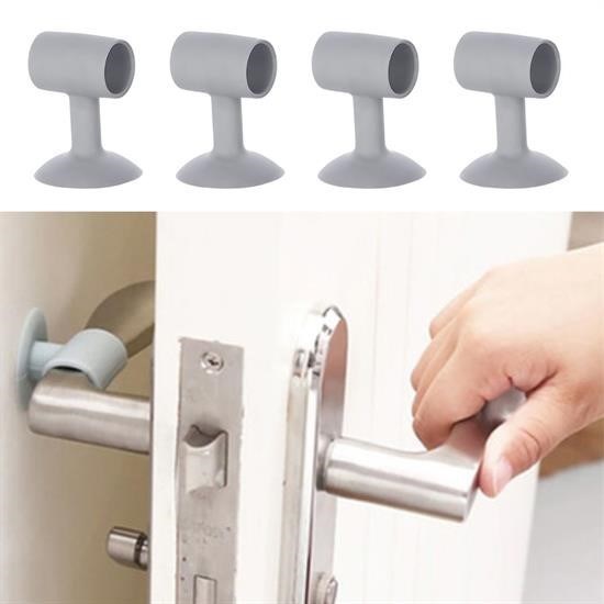 shop®  4 Adet Çok Amaçlı Vakumlu Kapı Stoperi,Kablo Organizeri,Telefon Sabitleyici