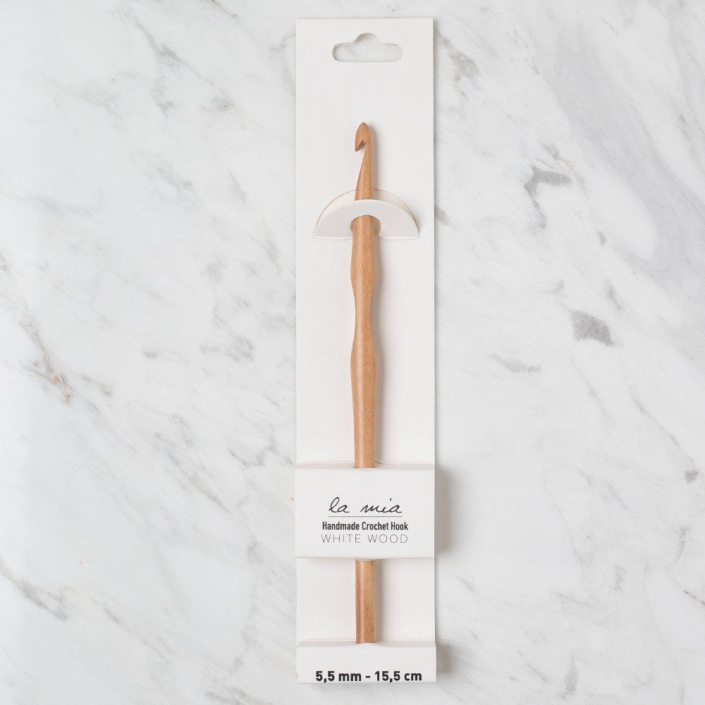 La Mia Whitewood 5.5 mm 15.5 cm Ahşap Yün Tığ