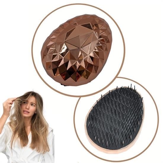 shop® Rose Gold Saç Düzleştirici Tarak Geniş AralıklıHer Saç Tipine Uygun Fırçalı Saç Düzleştiric