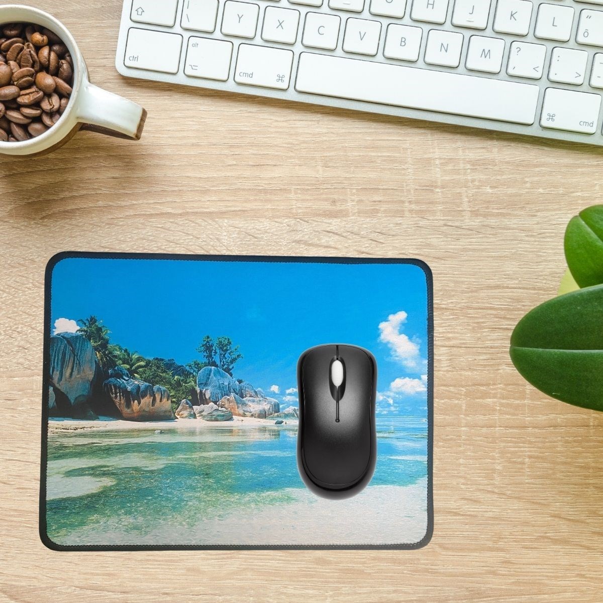  shop® 25x32 cm Küçük Boy Mouse Pad Manzara Ada