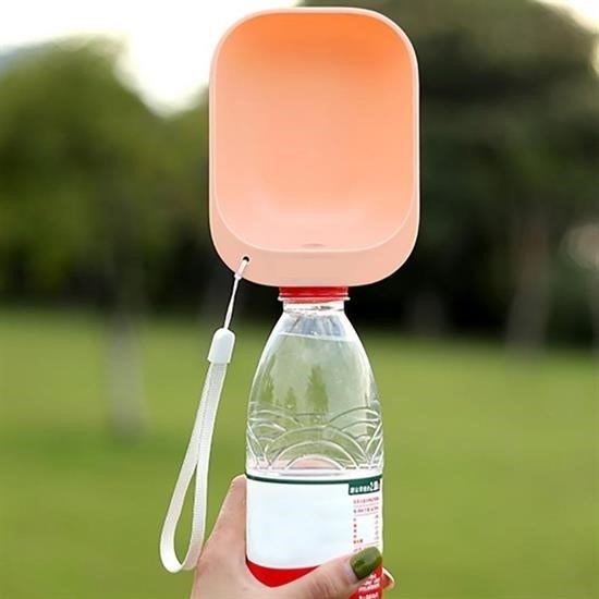 shop® Evcil Hayvan Plastik Yıkanabilir Taşınabilir Su Şişesi Bağlantılı Su Kabı