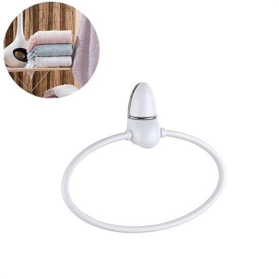 shop® Oval Yuvarlak Halka Havluluk Dekoratif El Havlusu Tutacağı Askısı