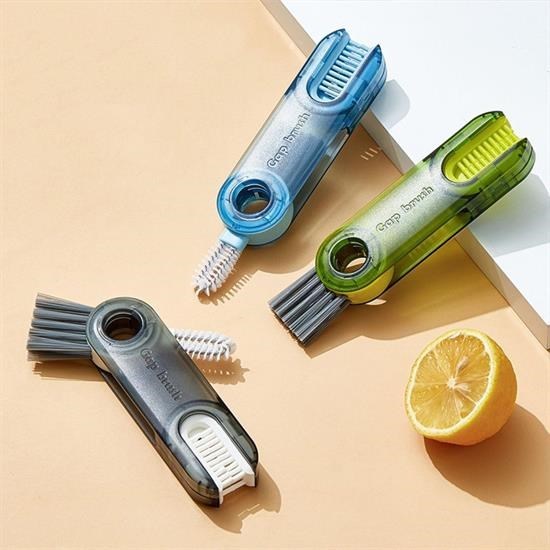  shop®  3 Fonksiyonlu Pratik Şişe Temizleme Fırçası Mutfak Banyo Araç İçin Çok Amaçlı Fırça