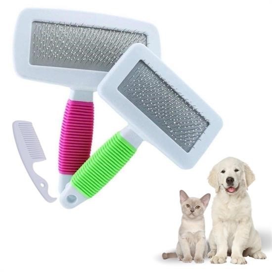 shop® Kedi Köpek Telli Küçük Boy Tüy Bakım Seti Evcil Hayvan Tarama Fırçası