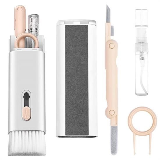 shop® Çok Fonksiyonlu TV Bilgisayar Ekranı Kulaklık Fırçalı Spreyli Elektronik Temizlik Seti  