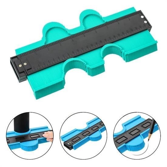 shop® Kontur Ölçüm Cihazı Ahşap Fayans Şekillendirme Kalıbı 24 cm