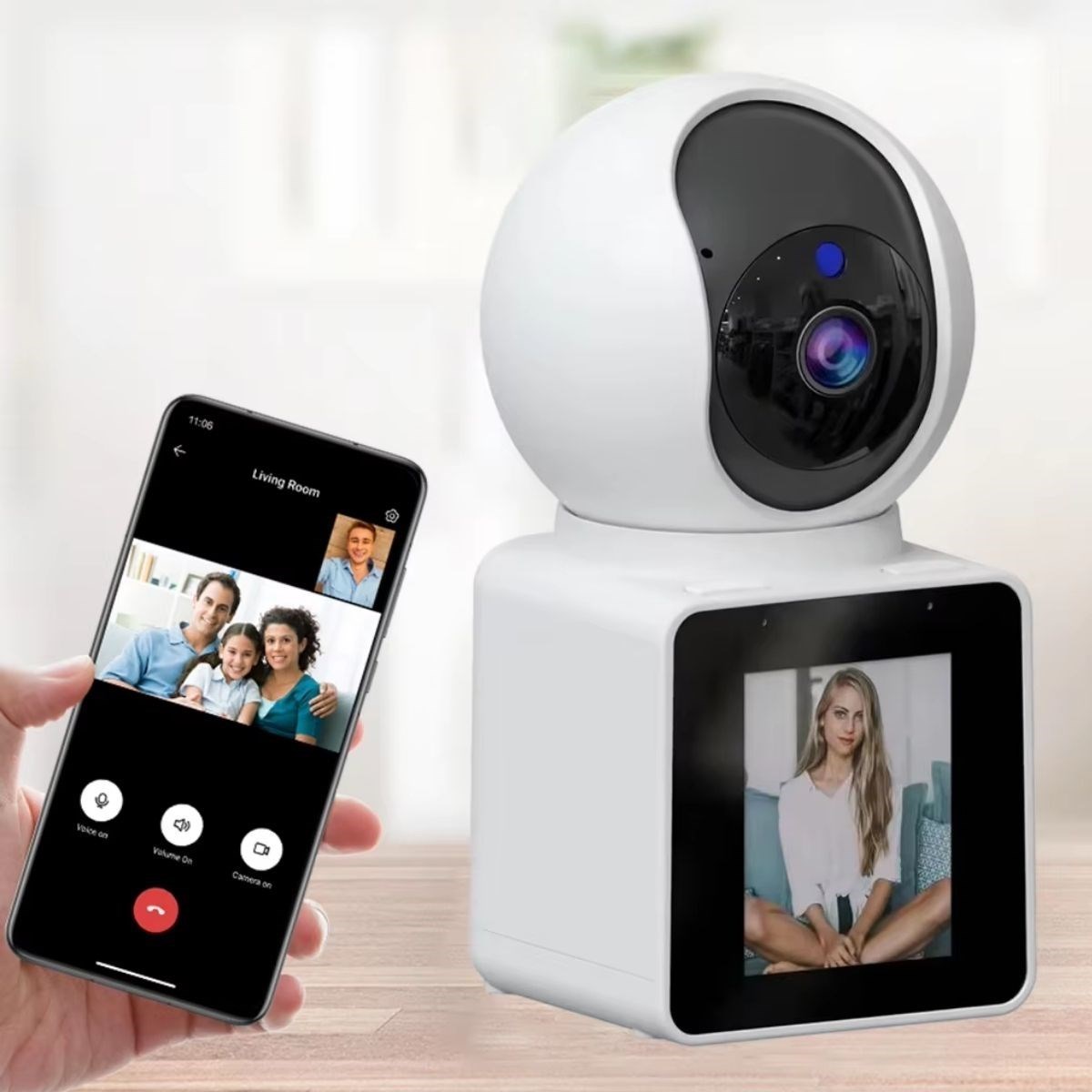 shop®  Wifi Bağlantılı Görüntülü Görüşme Sağlayabilen Ev Tipi Güvenlik Kamerası