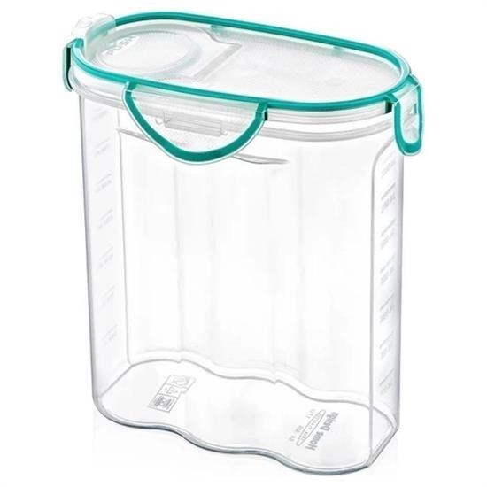 shop® Kilitli Kapaklı Contalı Hava,Su Sıvı Geçirmez 2,4 Litre Erzak Saklama Kabı-SA590