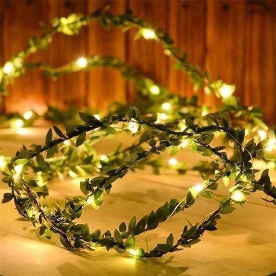 shop® Yapraklı Dekorlu3 Metre Peri Led Pilli Işık Yılbaşı Aydınlatma