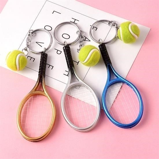 shop® Gerçekçi Tenis Raketi Tasarımlı Şık Anahtarlık Kolye Çanta Süsü Tennis Keychain