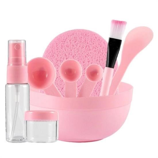 shop® Kendin Yap Yüz Maskesi Karıştırma Aleti Seti, 9 Parça DIY Yüz Maskesi Hazırlama Kabı Seti