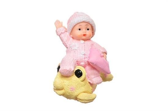 shop® Decotown Hediyelik Sevimli Pembe Bebek Biblo Polyester Süs Eşyası