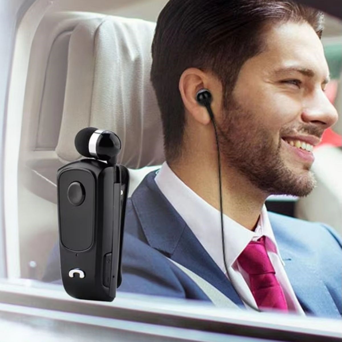 shop® Telefon Bağlantılı Makaralı Kulaklıklı Bluetooth Kulaklık