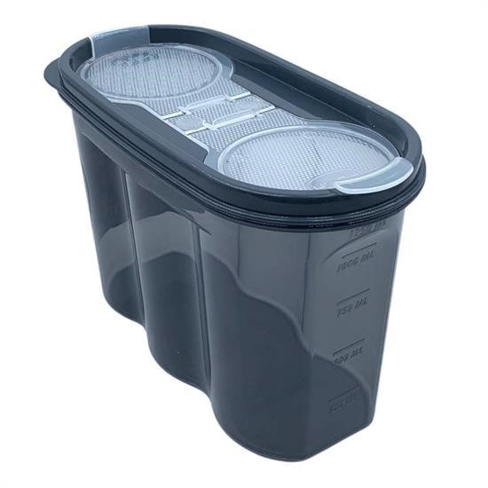 shop® 2 Kapaklı Ölçekli Erzak Saklama Kabı - 1,2 Litre - SA930