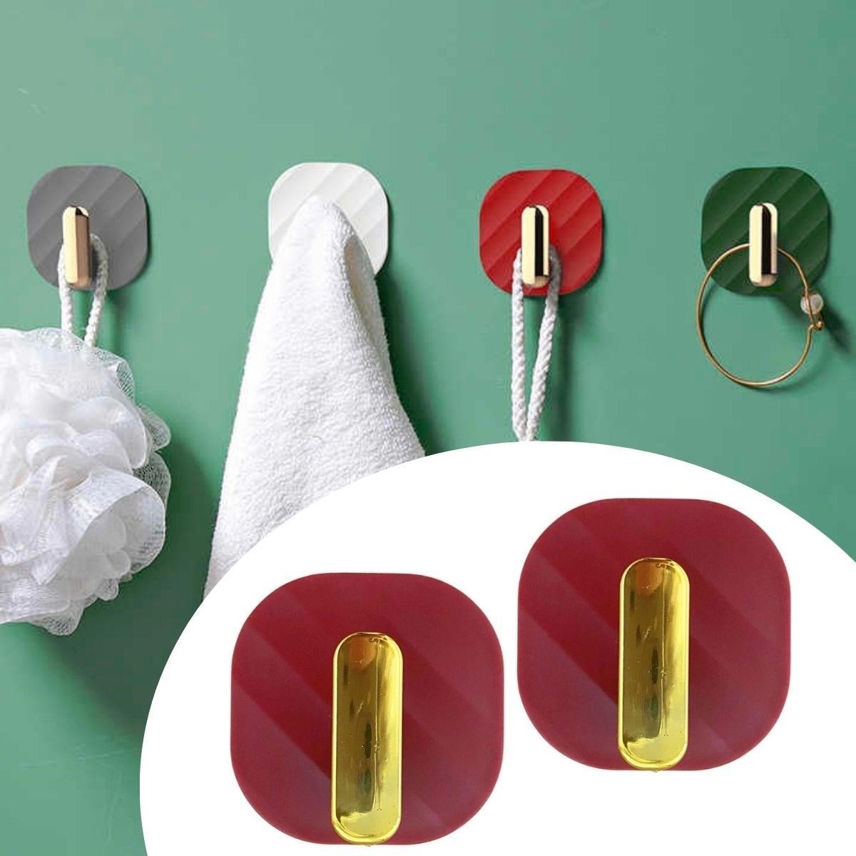 shop® 2li Yapışkanlı Retro Askılık Dolap Kapak Kulpu Kırmızı