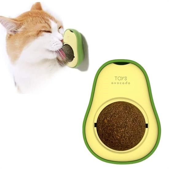 shop® Avokado Model Yapışkanlı Kedi Oyuncağı Yenilebilir Kedi Nanesi Otu