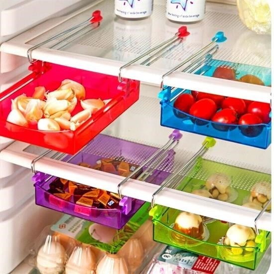 shop® Dekoratif Çok Amaçlı Raf Buzdolabı Masa Altı Portatif Mutfak Rafı
