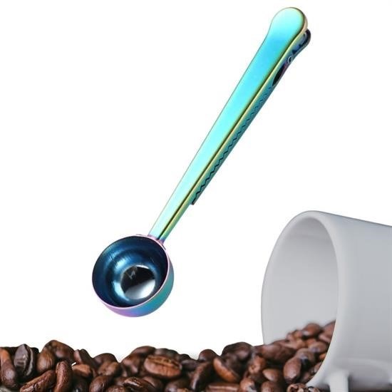 shop® Mandallı Kahve Ölçü Kaşığı Renkli Çok Fonksiyonlu Paslanmaz Çelik Kaşık