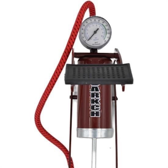 shop® Basınç Göstergeli Ayak Pompası Araba Bisiklet Motor Lastik Pompası