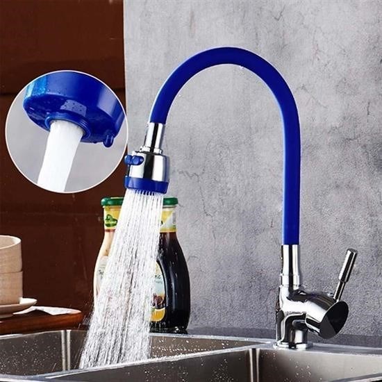 shop® Oynar Başlıklı Tasarruflu Kubar Musluk Borusu ve Başlığı Mavi