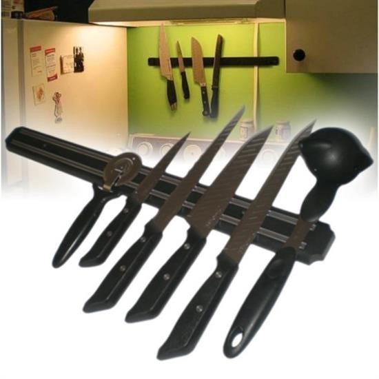 shop® Mıknatıslı Paslanmaz Duvar Bıçak Askısı Standı 55 Cm Aparat