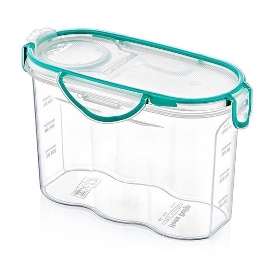 shop® Kilitli Kapaklı Contalı Hava,Su Sıvı Geçirmez 1,2 Litre Erzak Saklama Kabı-SA580